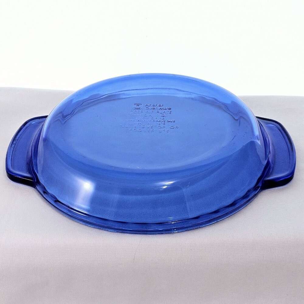 Anchor Hocking Cobalt Blue Pie Plate 9" cobalt Presence bakeware dish 1qt - Picture 2 of 12
